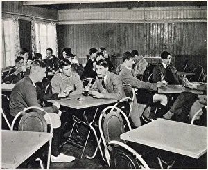 Schoolboys Prints: Pupils enjoying a snack at Grubbies