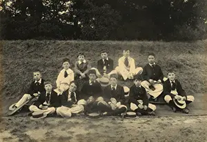 Boaters Prints: Pupils from Fretherne House School, c. 1902