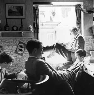 Privileged Prints: Pupils in study room, Marlborough College