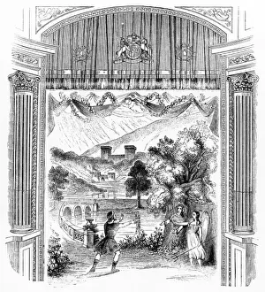 Resists Prints: Purcells opera King Arthur at Drury Lane Theatre, London