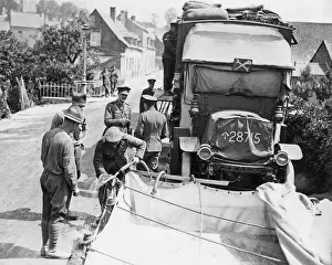 Purifying river water for British troops, Western Front, WW1
