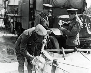 Purifying river water for British troops, Western Front, WW1 Purifying river water for British troops, Western Front, WW1