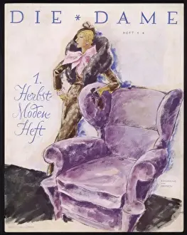 Arm Chair Prints: Purple Armchair C1930