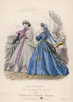Chignon Prints: Purple Bonnet 1865