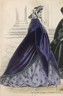 Pelerine Prints: Purple Pardessus 1861