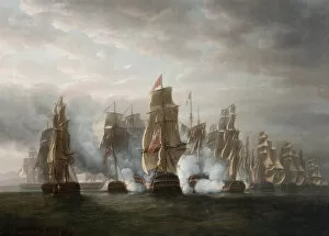 Images Dated 2nd September 2010: Pursuit of the French Squadron after the Surrender of La Hoc