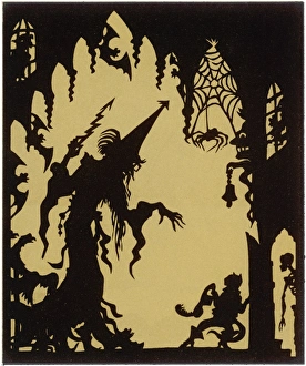 Silhouettes Collection: Puss in Boots challenges the Magician to turn into a mouse