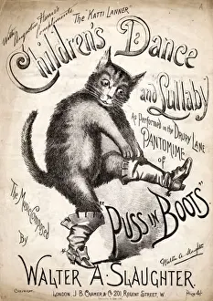 Jan19 Prints: Puss in Boots - Childrens Dance and Lullaby by W Slaughter