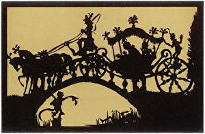 Silhouettes Collection: Puss in Boots tells the King his Master is drowning