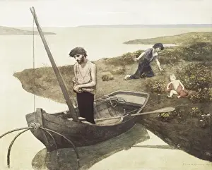 Relatives Prints: PUVIS de CHAVANNES, Pierre (1824-1898). The Poor