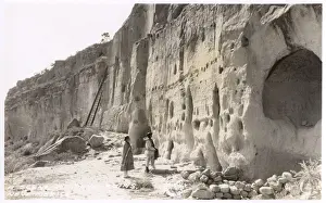 Puye Indian cliff dwellings near Santa Fe, New Mexico, USA