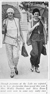 Prints of Pyjama wear at the Venice Lido 1927