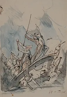 Pylades & Orestes escaping from Tauris with Iphigenia Euripi