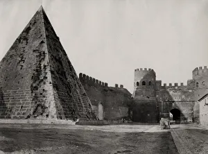 Rampart Prints: Pyramid of Caius Cestius, Rome italy