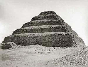Pyramid of Saqqara, Egypt, circa 1880s