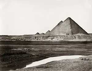 Pyramids at Giza, Egypt, circa 1880s