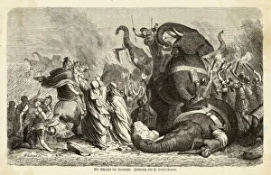Pyrrhus fighting the Romans at Battle of Asculum Pyrrhus fighting the Romans at Battle of Asculum