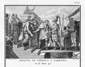 Defend Prints: Pyrrhus, King of Epirus, landing at Taranto