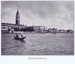 Quai Prints: Quai des Esclavons, from the Grand Canal, Venice