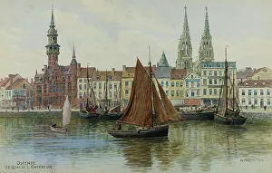 Quai Prints: Quai de l'Empereur, Ostend, Belgium