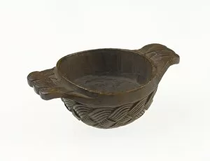 1700 Gallery: Quaich, two-lugged, wooden highland bowl or drinking vessel