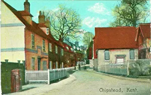 Sevenoaks Prints: A quaint street view in the village of Chipstead