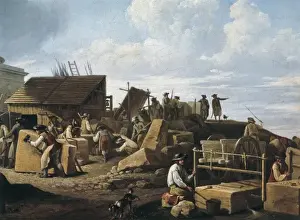 Carnavalet Prints: Quarry. French School (18th c. ). Oil on canvas