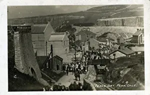 Quarry Prints: Quarry & The Village, Peak Dale, Derbyshire