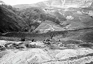 Workings Prints: Mine or quarry workings, Mam Tor, Victorian period