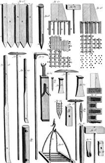 Images Dated 24th October 2011: Quarrymans Tools 18th C