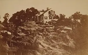 Vicksburg Prints: Quarters of Logans division in the trenches in front of Vic