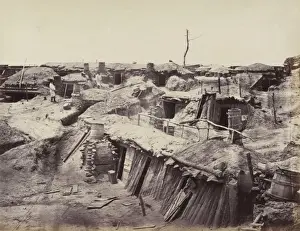 Sedgwick Prints: Quarters of men in Fort Sedgwick Generally known as Fort Hel