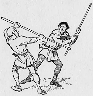 Handed Prints: Quarterstaff fighting - England