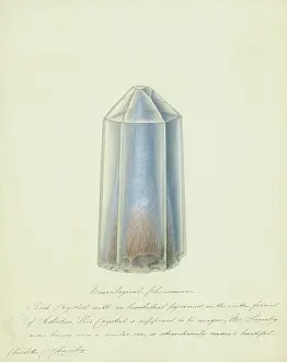 Eldest Prints: Quartz crystal with asbestos inclusion