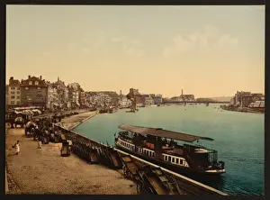 Liege Prints: The quay, Liege, Belgium The quay, Liege, Belgium