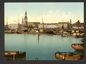 The quay, Riga, Russia, (i. e. Latvia)