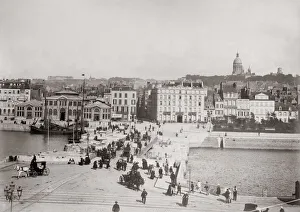 Boulogne Prints: Quayside view, Boulogne sur Mer, France, c. 1890