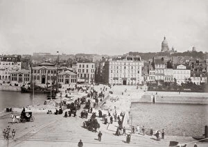 Quayside view, Boulogne sur Mer, France, c.1890