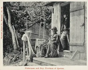 Quebec, Canada - Fisherman and Boy