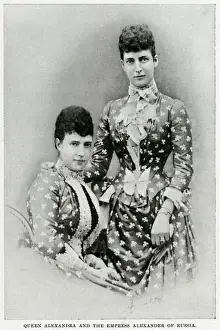 Empress Prints: Queen Alexandra with sister Dowager Empress Marie Feodorovna