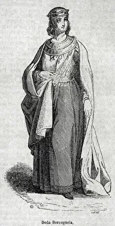 Contemporary Age Prints: Queen Berengaria (1180-1246). Queen of Castile. Portrait