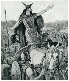 Empire Gallery: Queen Boudicca inciting the Britons to revolt