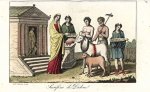 Carthage Collection: Queen Dido of Carthage preparing a ritual sacrifice to Juno