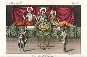 Carthage Collection: Queen Dido of Carthages banquet for the poet Aeneas
