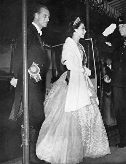 Philip Collection: The Queen and Duke of Edinburgh arrive at Ethiopian Embassy