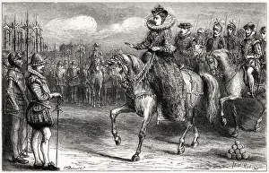 Queen Elizabeth I addressing her troops at Tilbury, Essex