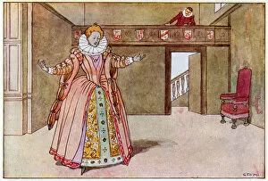 Queen Elizabeth I dancing in her Palace in all her finery