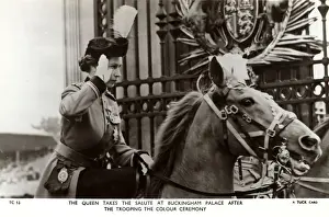 Queen Elizabeth II - Attending the Trooping of the Colour