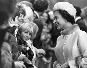 Images Dated 19th September 2011: Queen Elizabeth II at the Barbican, 1972
