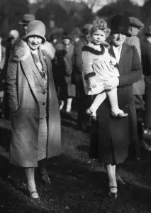 Images Dated 16th December 2011: Queen Elizabeth II as a child with her nanny
